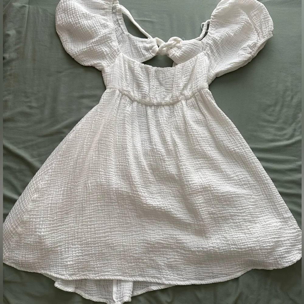 Princess Polly White Babydoll Dress | Graduation Dress - Picture 1 of 3
